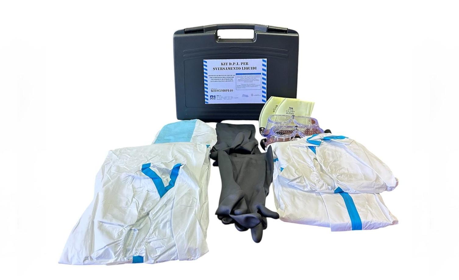 KIT059DPI40_Kit_Antisversamento_DPI_Rischio_Biologico_Rimol