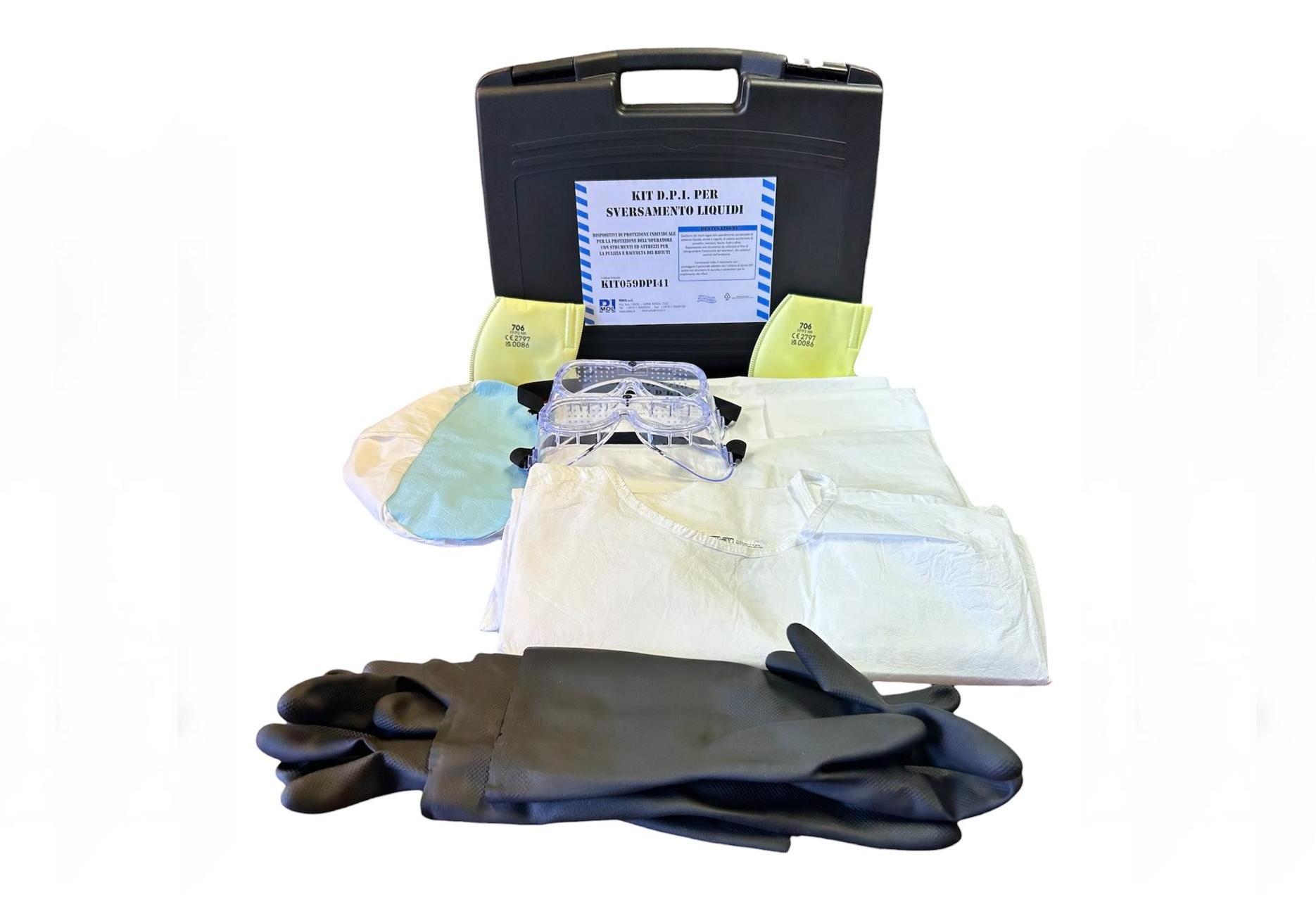 KIT059DPI41_Kit_Antisversamento_DPI_Rischio_Biologico_Rimol